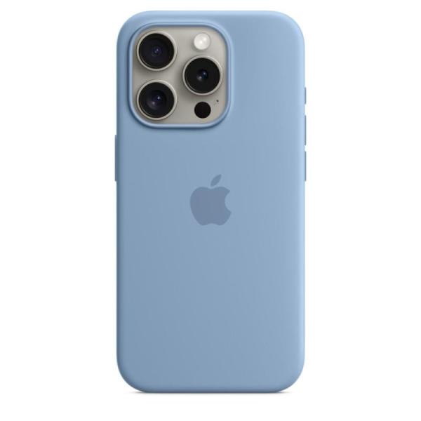 Apple MagSafe対応iPhone 15 Proシリコーンケース - ウインターブルー