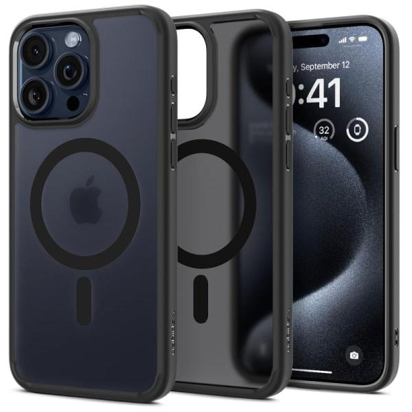 【17年社歴の技術力】Spigen iPhone 15 Pro Max ケース 半透明 MagSaf...