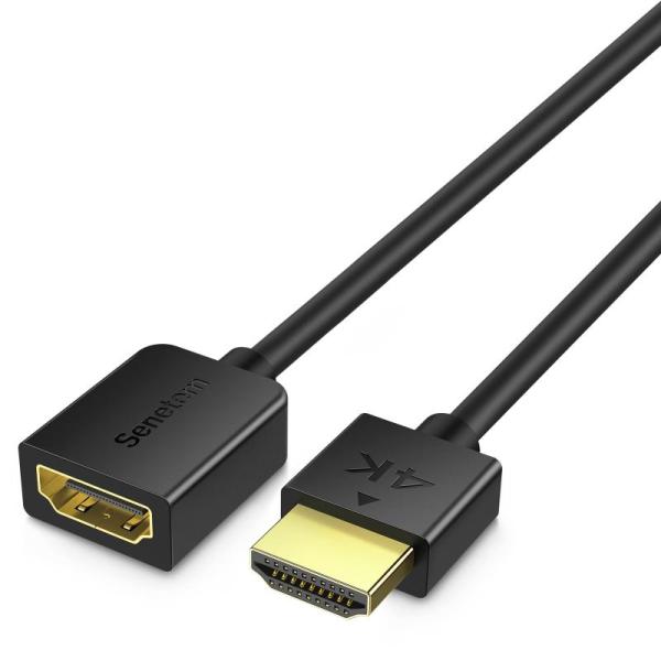 Senetem HDMI 延長 ケーブル 2m HDMI2.0 (HDMI オス-メス)ハイスピード...