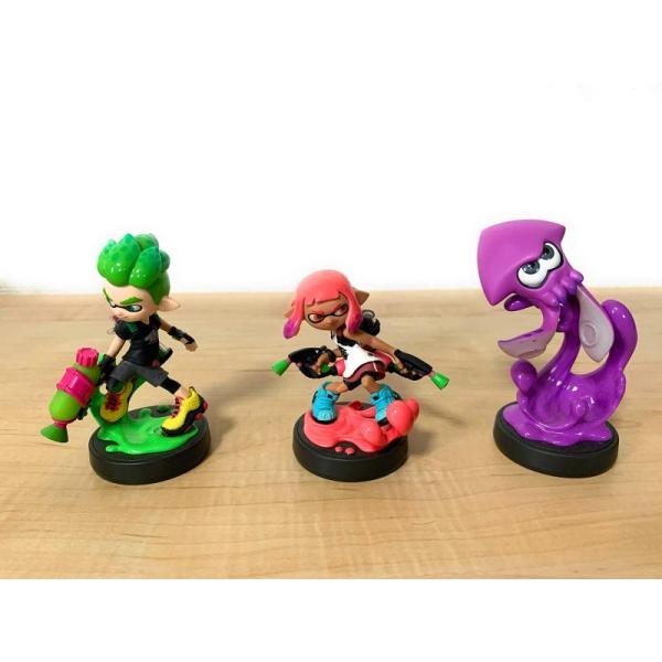 スプラトゥーンシリーズ amiibo3種セット(ガール【ネオンピンク】、ボーイ【ネオングリーン】、イ...