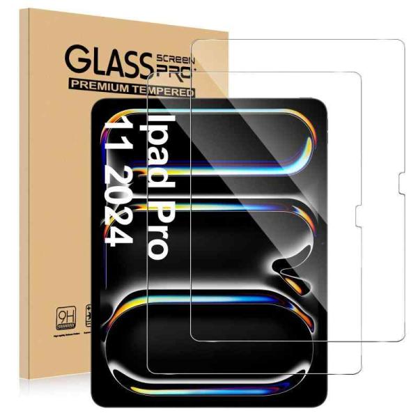【2枚入り】For iPad Pro 11インチ 第5世代 ガラスフィルム 【2024】Kluso ...