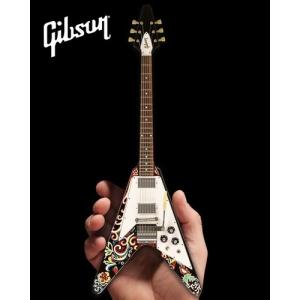 [新品]Axe Heaven Jimi Hendrix Gibson Psychedelic Flying V Mini Guitar Replica Collectible GG-521