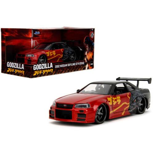[フィギュアなど][新品]1:24 HWR GODZILLA - '02 NISSAN SKYLIN...