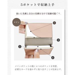 名刺入れ レディース 本革 牛革 大容量50枚...の詳細画像5