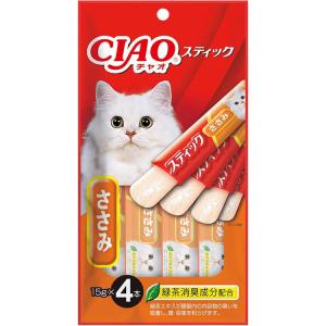 チャオ ちゅ〜る CIAO ちゅーる スティック ささみ 4本入り 猫用おやつ 猫おやつ 猫用ふりかけ キャットフード チャオ いなばペットフーズ｜gooddog