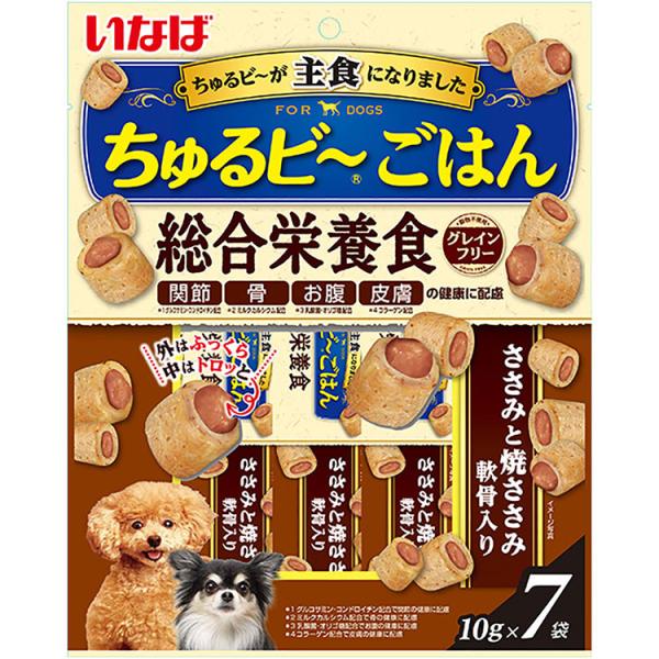 いなば ちゅるビ〜ごはん ささみと焼ささみ 軟骨入り 7袋入り 犬用おやつ 犬おやつ 犬用ふりかけ ...