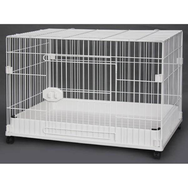 【GB】犬用ケージ FW-D1 フロントカバー脱着可能タイプ ホワイト×ホワイト 小型犬用 中型犬用...