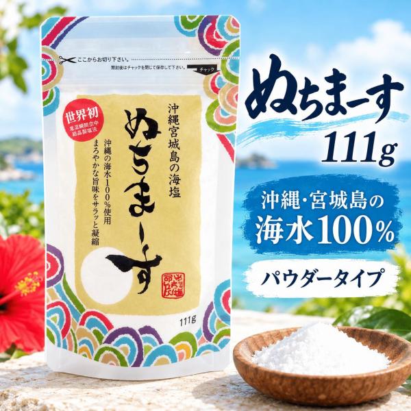 ぬちまーす 111g 沖縄の海塩 パウダータイプ ヌチマース 沖縄県 宮城島 海水100％ 塩