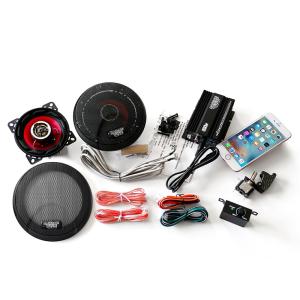 オーディオ スピーカー バイク 300W 防水 スマホ アンプ