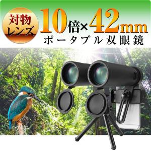 双眼鏡 倍率 10倍 42mm 対物レンズ ス...の詳細画像1