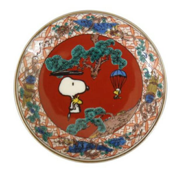 スヌーピー【SNOOPY】九谷焼 豆皿 赤絵 SN362-333 〇ギフト 贈り物 かわいい オシャ...