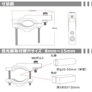 グッドグッズ 投光器クランプ パイプクランプ ...の詳細画像2