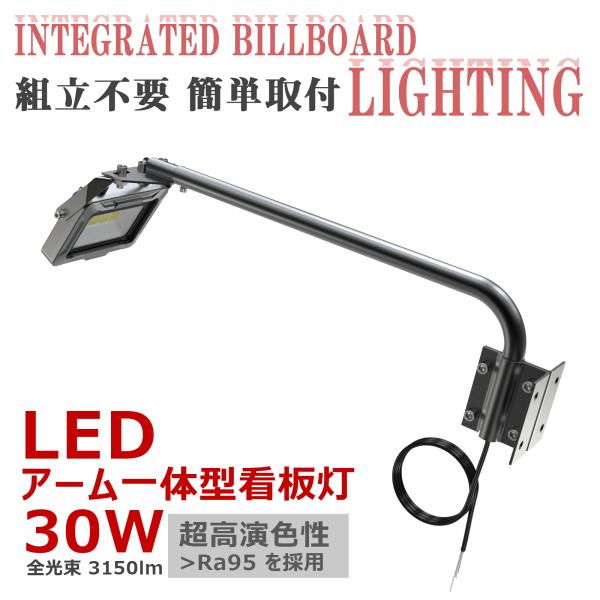 セール LED 一体型 アームライト 30W 3150LM 屋外 防水 投光器 高輝度 IP66 ス...