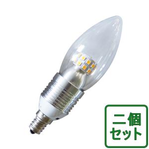 GOODGOODS 2個セット LED電球 シャンデリア球 広角 E12/E17/E26選択 クリア 4W 25w形相当 LED球 電球色 調光器具対応 TS12-DQ｜goodgoods-1