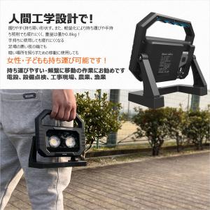 充電式 LED投光器 40W 3000LM マ...の詳細画像4