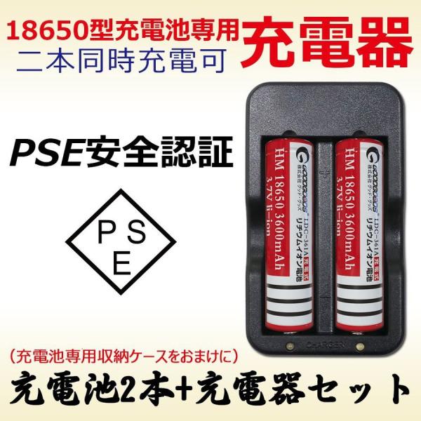 GOODGOODS 充電池セット リチウムイオン電池 充電指示ランプ 保護機能 同時充電 充電池2本...