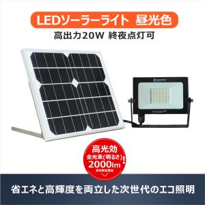 GOODGOODS（グッド・グッズ） LED投光器 10W 極薄型 ソーラーライト