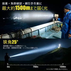 サーチライト 作業灯 1500m遠距離照射 1...の詳細画像3