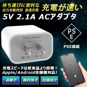 ACアダプター USB充電器 急速充電 USB電源アダプタ コンセント iPhone iPad スマホ タブレット Android 5V 2.1A  YS-03B｜goodgoods-2