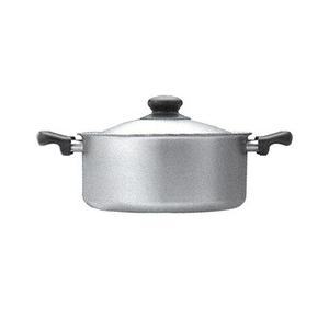 柳宗理 両手鍋 浅型 22cm IH対応 ステンレスアルミ三層鋼 フタ付き