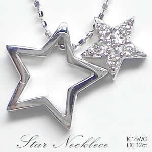 スターネックレス 天然ダイヤモンドネックレス K18wg ホワイトゴールド １８金 天然ダイヤネックレス スターモチーフ 星型 パヴェ Snd1309 Good Labor 通販 Yahoo ショッピング