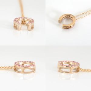 馬蹄ネックレス ホースシュー 天然サファイア ...の詳細画像2