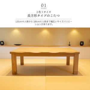 こたつ 長方形 180×90cm テーブル ロ...の詳細画像1