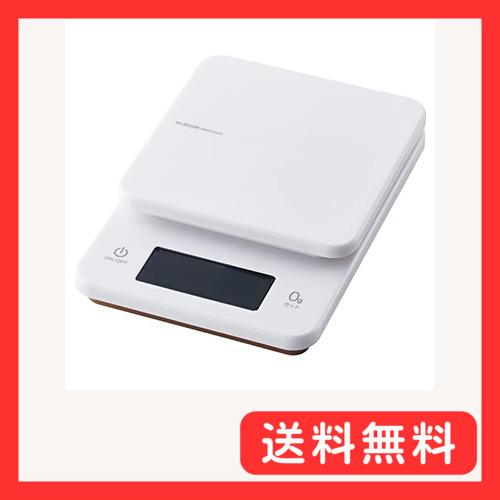エレコム キッチンスケール 最大3kg 最小0.5g表示  バックライト付 0g表示 自動電源オフ ...