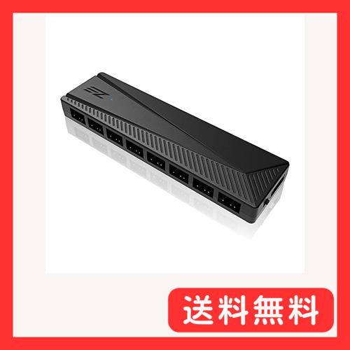 EZDIY-FAB 3IN1 ARGB PWMファンハブ、8ポートPWM 4ピン &amp; 8ポート 5V...