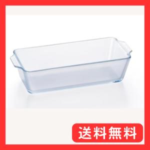 ChunRun 耐熱ガラス製パウンドケーキ型 食洗機対応 電子レンジ・オーブン対応 800ml容量 クリア