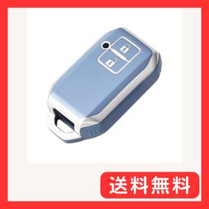 OFFCURVE スズキ/suzuki専用 キーケース ハスラー ジムニー キーカバー 2ボタン 耐衝撃 オシャレ 高級 TPU素材 電波障害な