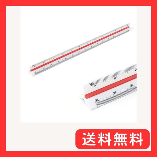 Jimjis 三角スケール 30cm 製図用品 縮尺定規 一般用 プラスチック製 特殊縮尺目盛 大規...