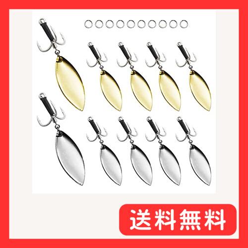 Wild Scene ルア トリプルフック ブレド付き 4号 ゴルド＆シルバ 10個セット 交換用ス...