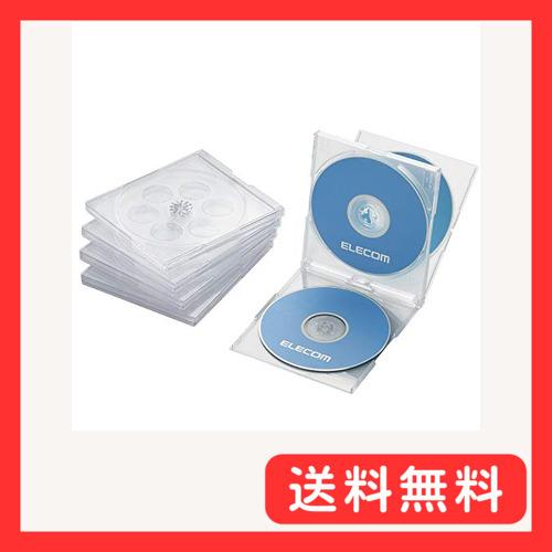 エレコム DVD BD CDケース プラケース 標準タイプ 4枚収納 5枚パック クリア CCD-J...