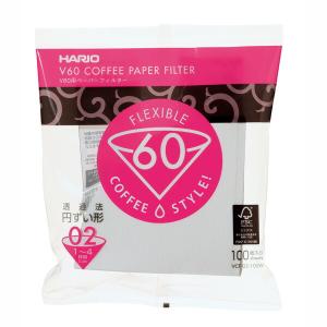 HARIO ハリオ Ｖ60用ペーパーフィルター02Ｗ 1〜4杯用 100枚入 　VCF-02-100W｜goodlifeshop