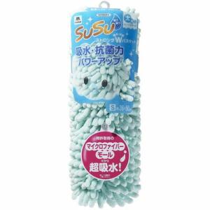 SUSU　スウスウ 抗菌ストロングＷ マイクロファイバー 抗菌 吸水 バスマット 36×50cm フェミニンブルー｜goodlifeshop