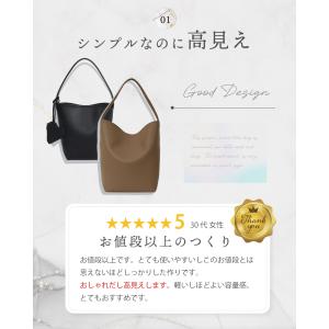 バケツバッグ ショルダー 革 バケツ型 トート...の詳細画像1