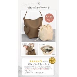 バケツバッグ ショルダー 革 バケツ型 トート...の詳細画像4