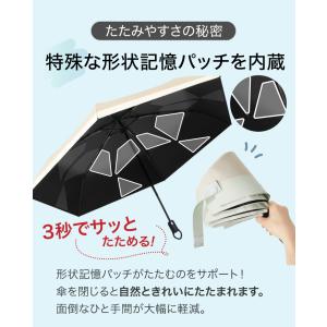 【完全遮光】 日傘 折りたたみ 晴雨兼用 自動...の詳細画像5