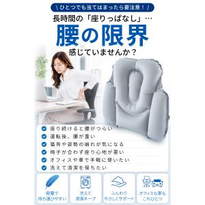 エアー腰クッション ランバーサポート 腰当て ...の詳細画像1