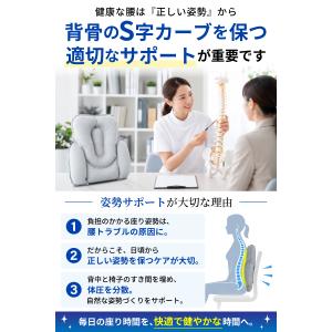 エアー腰クッション ランバーサポート 腰当て ...の詳細画像3
