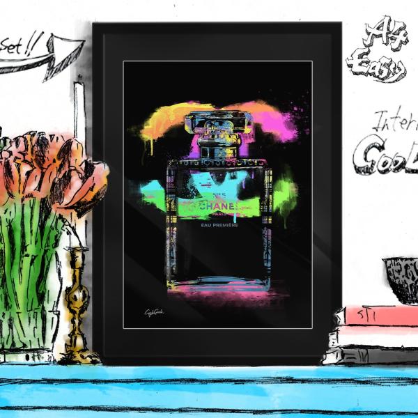アートポスター（キャンバス） ブランド オマージュ シャネル 香水 A4 クレイグガルシア Bril...