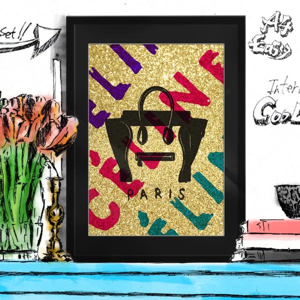 アートポスター（キャンバス） ブランド オマージュ セリーヌ A4 クレイグガルシア Luggage...