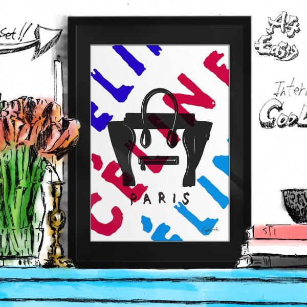 アートポスター（キャンバス） ブランド オマージュ セリーヌ A4 クレイグガルシア Luggage...