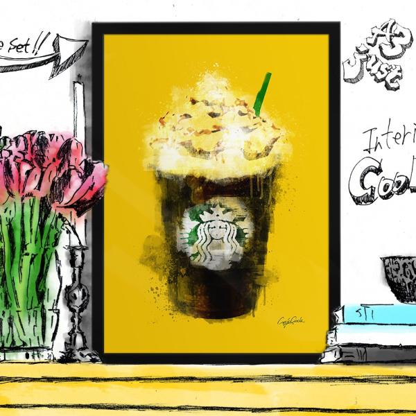 アートポスター（キャンバス） ブランド オマージュ スターバックス A3 クレイグガルシア Dail...