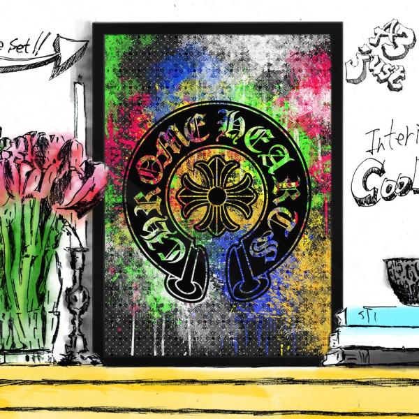 アートポスター（キャンバス） ブランド オマージュ クロムハーツ A3 クレイグガルシア Horse...