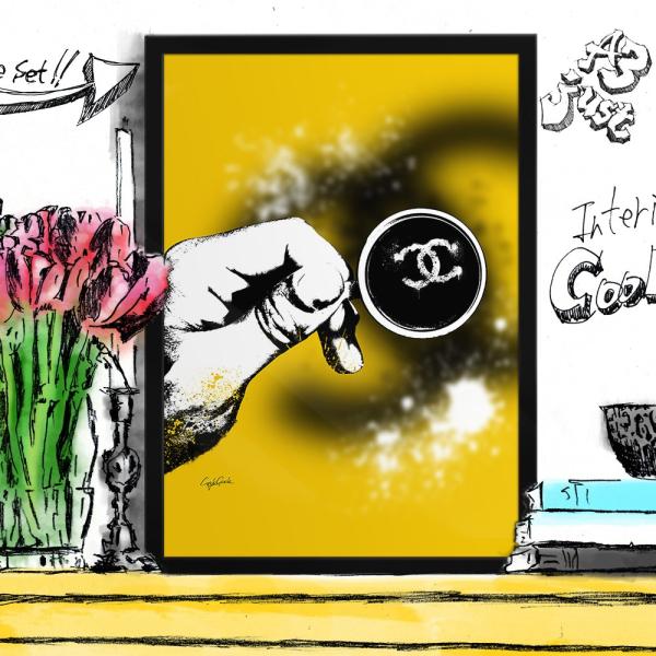 アートポスター（キャンバス） ブランド オマージュ シャネル A3 クレイグガルシア Life St...