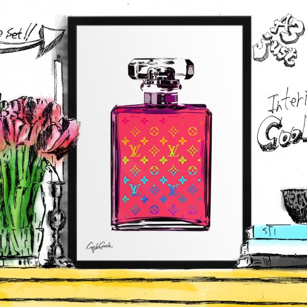 アートポスター（キャンバス） ブランド オマージュ ルイヴィトン A3 クレイグガルシア LV Mo...