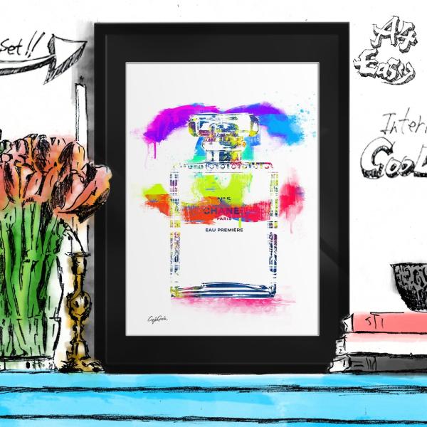 ポップアートポスター ブランド オマージュ シャネル 香水 A4 Craig Garcia Bril...