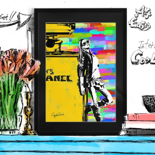 ポップアートポスター ブランド オマージュ シャネル A4 Craig Garcia Corner ...